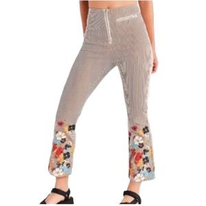 Urban outfitters BDG Brown Striped Floral Hippie Chick Pants